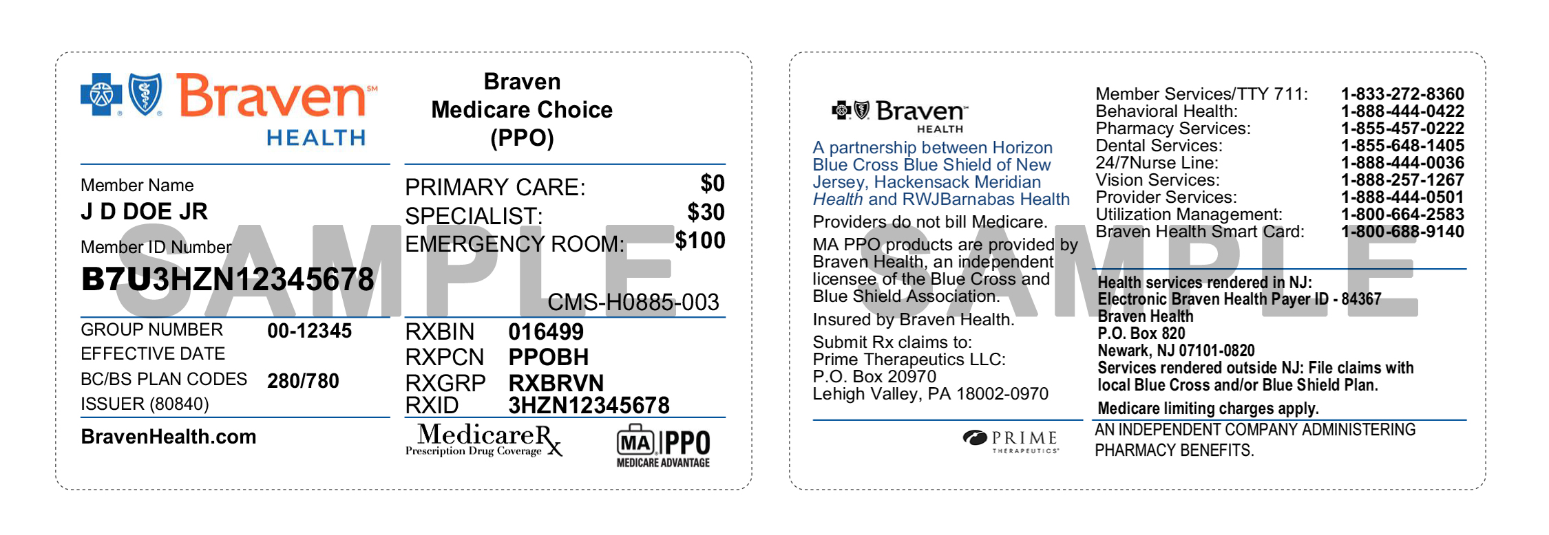 Braven Health Horizon Blue Cross Blue Shield of New Jersey